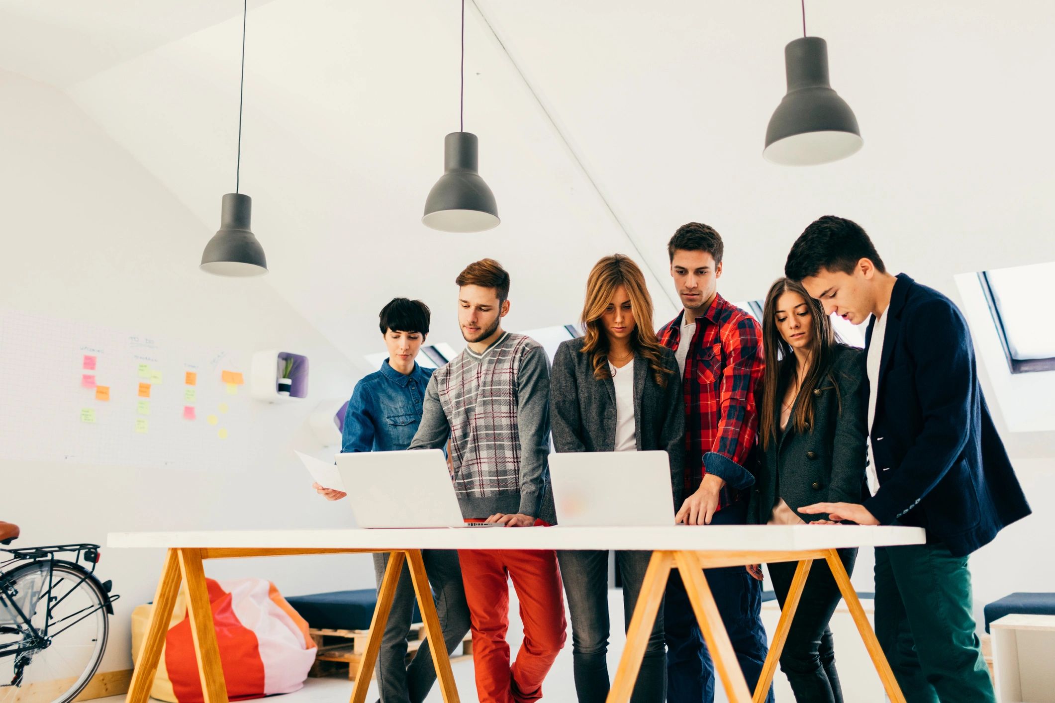 Software team collaborating on a new digital product
